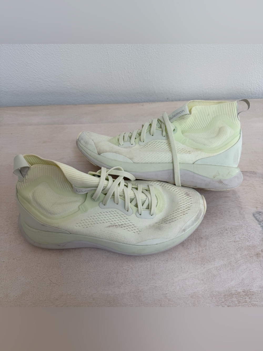 lululemon athletica Light Lime Knit Athletic Shoes